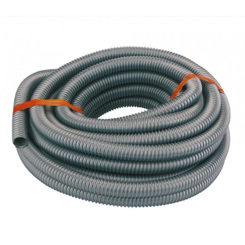 foto del prodotto valentin tubo grigio rinforzato in pvc, diametro 38mm bobina da 20m.