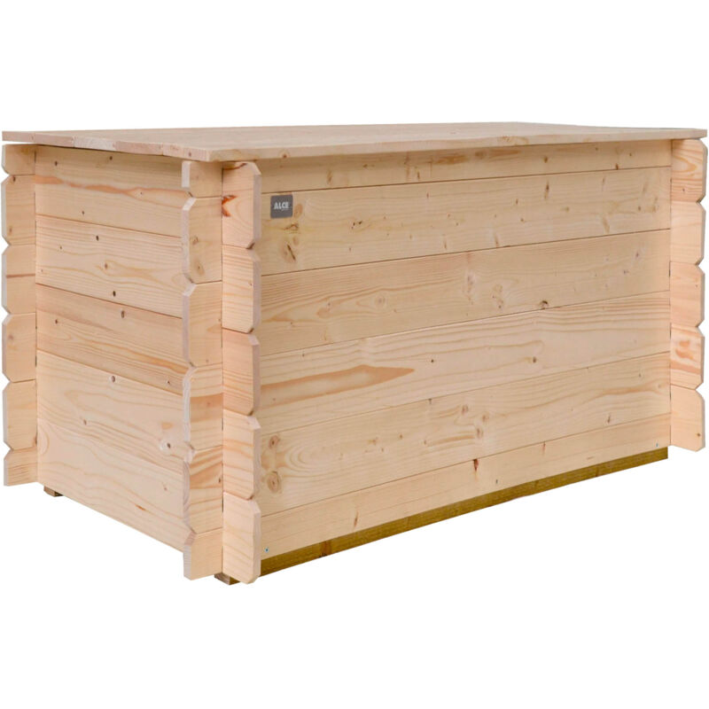 foto del prodotto baule cassapanca da esterno 130x60xh56 cm giove in legno di abete naturale