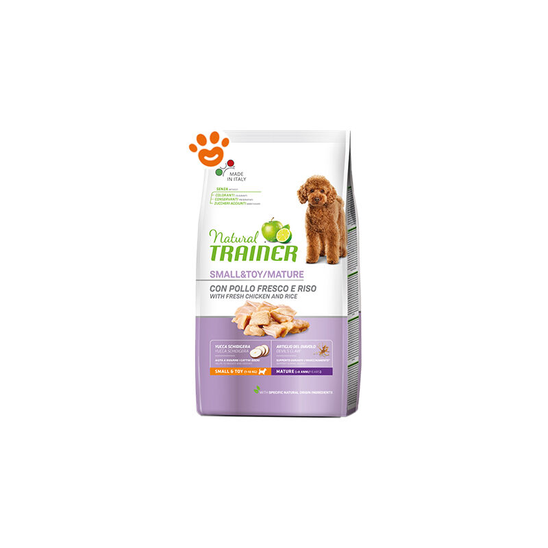 foto del prodotto natural dog mature small toy pollo natural dog mature small toy pollo sacco da 800 gr trainer