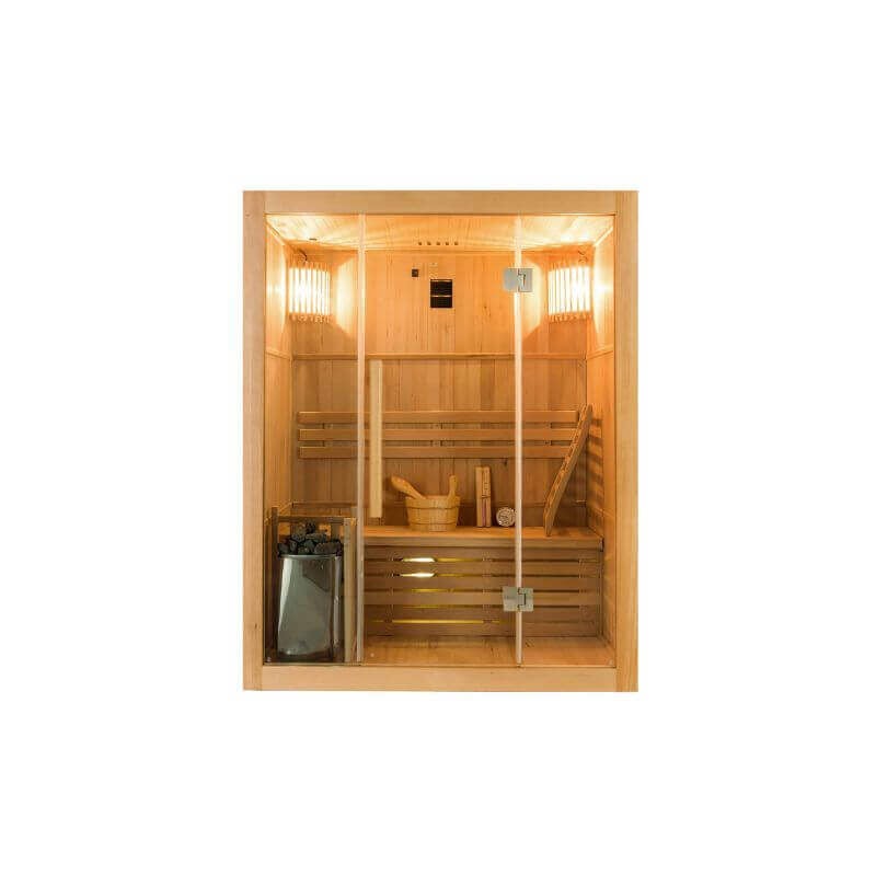 foto del prodotto sauna a vapore 3 posti sense con stufa elettrica