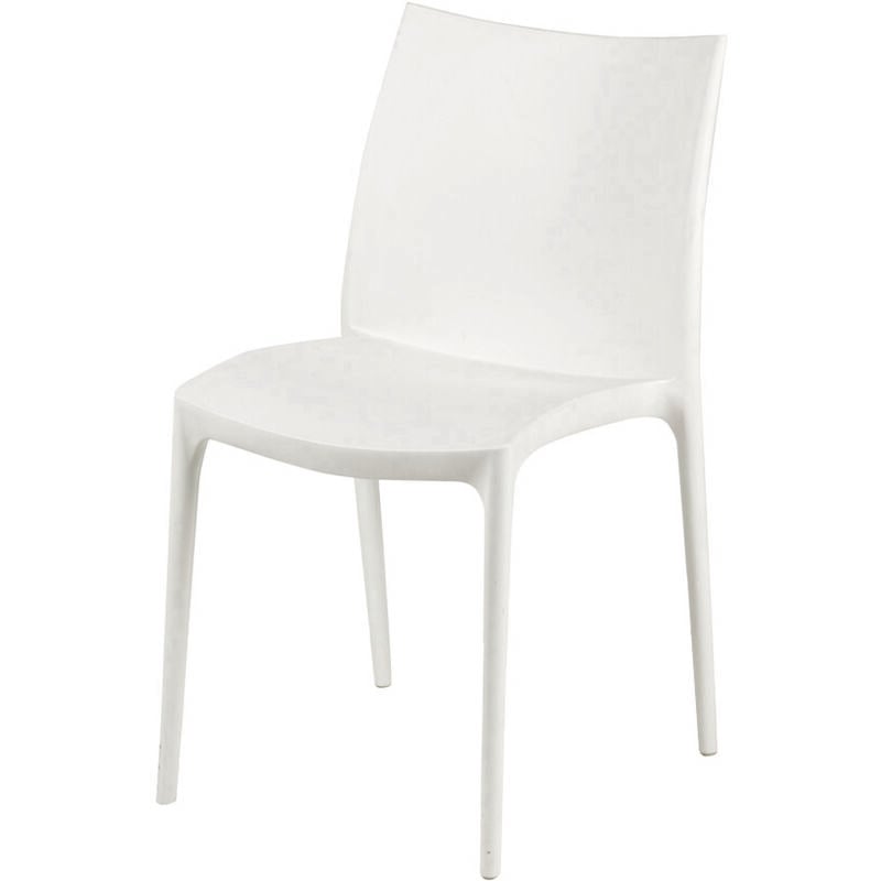 foto del prodotto sedia da giardino zip bianca cm.46x54x82h. peso kg.3,5