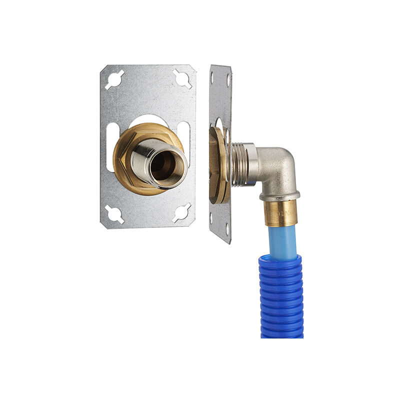immagine 0 del prodotto noyon thiebault fixsystem semplice kit completo per il fissaggio di un rubinetto a parete singolo m1 2 15x21 gomito di alimentazione slip on su