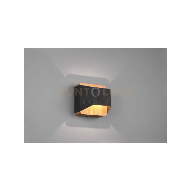 foto del prodotto trio applique arino legno naturale con fascia nera 224810132