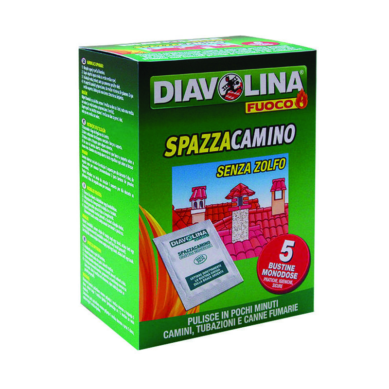 foto del prodotto diavolina polvere spazzacamino 5 bustine da gr.50