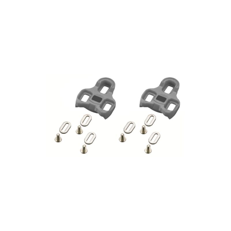 foto del prodotto kit placchette grigie 5 compatibili look keo per pedali bici corsa tacchette sgancio ecovelo