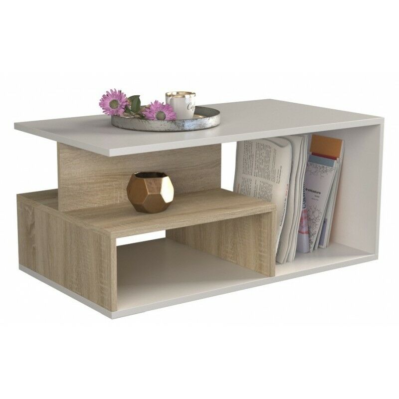 foto del prodotto sienne tavolino moderno tavolino da salotto piano 90x51x1,6 altezza 43 cm design minimalista