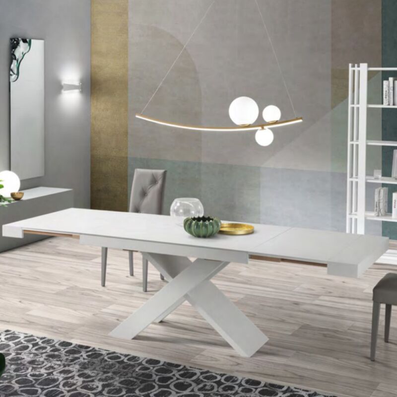 foto del prodotto capodarte tavolo sala da pranzo allungabile 260 cm in laminato karma bianco