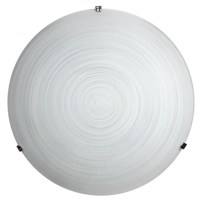 foto del prodotto energy plafoniera gisella 1xe27 ganci cromo vetro lastra bianco decorato spirale 30 p.10 cm okx