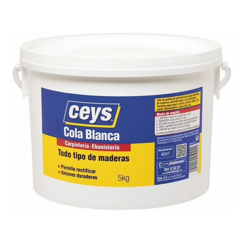 foto del prodotto ceys colla professionale bianca per legno formato industriale 5kg 501705