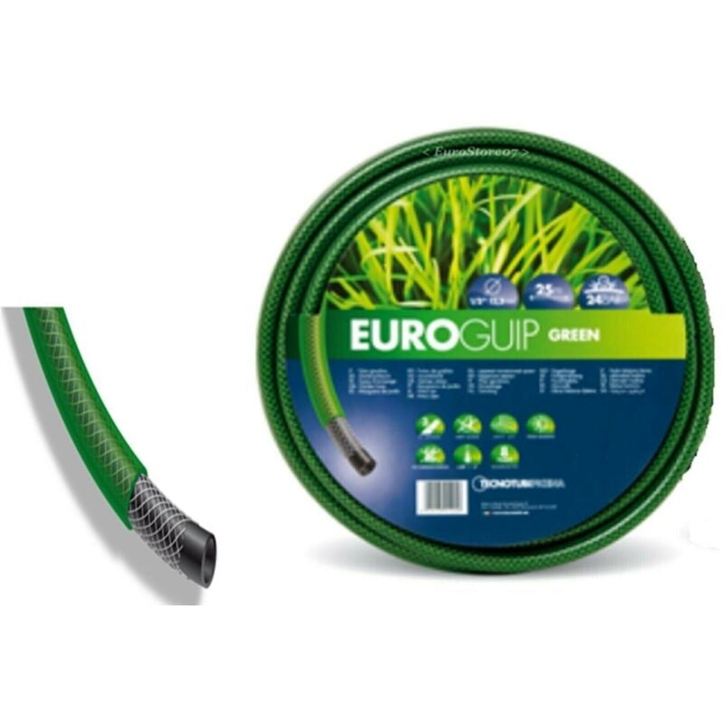 foto del prodotto eurostore07 tubo acqua 50 mt 5 8 per giardino retinato verde irrigazione ferr 94481