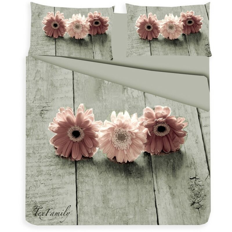 foto del prodotto tex family copripiumino ima.tex fotografico gerbera rosa cm. 155x200