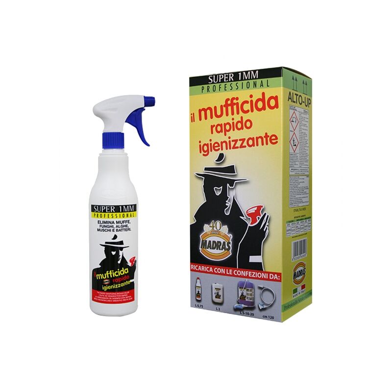 foto del prodotto antimuffa mufficida spray lt. 0,75 professionale madras 1mm rimuovi muffa