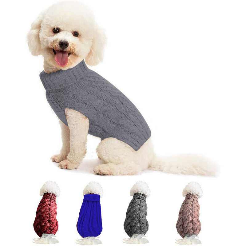 foto del prodotto vestito per cane maglione invernale caldo dolcevita taglia xl