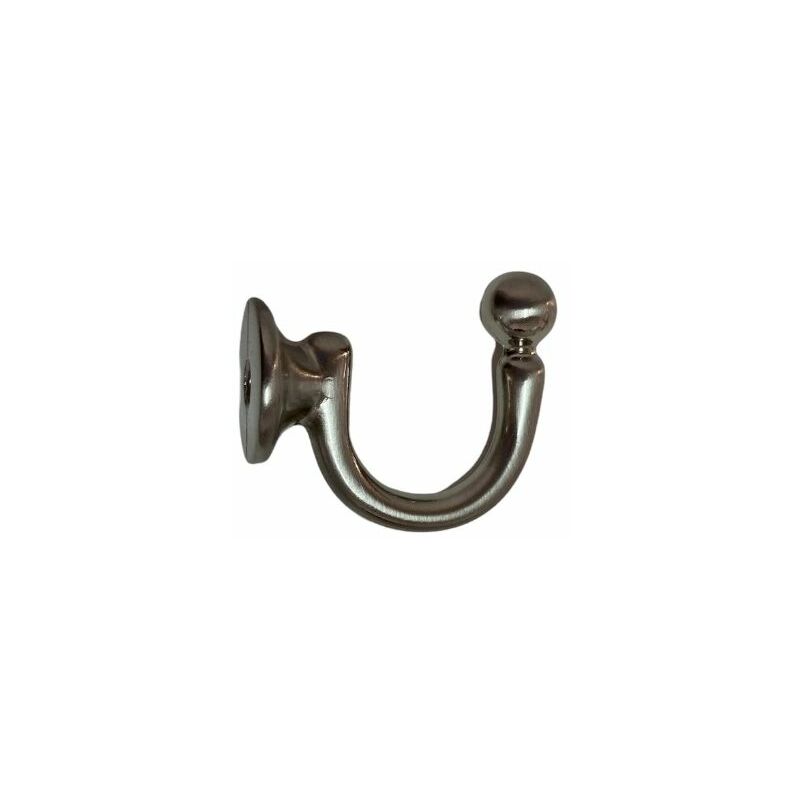 foto del prodotto ferma tenda reggi tenda gancio parete oro bronzo cromo satinato colore nichel satinato 50 mm tendaggimania