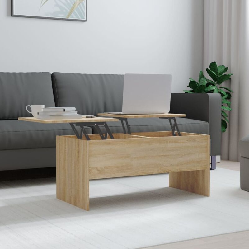 foto del prodotto vidaxl tavolino rovere sonoma 102x50,5x46,5 cm in legno multistrato