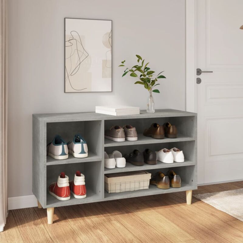 foto del prodotto vidaxl scarpiera grigio cemento 102x36x60 cm in legno multistrato