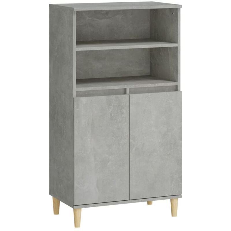 foto del prodotto vidaxl credenza grigio cemento 60x36x110 cm in legno multistrato