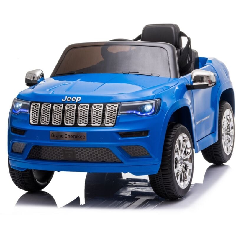 foto del prodotto auto macchina elettrica per bambini jeep grand cherokee 12v blu