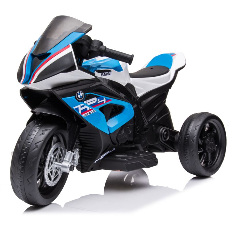 foto del prodotto moto elettrica per bambini bmw hp4 race 12v 3 ruote blu