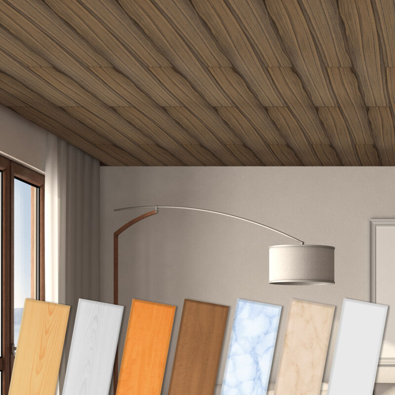 immagine 0 del prodotto pannelli per soffitto in xps styrofoam rivestimento leggero e stabile molti modelli e colori modello di circa 25 cm, p 13 walnut classic resto