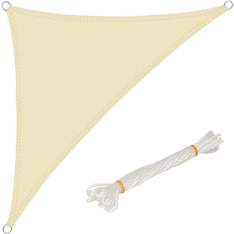 foto del prodotto woltu tenda a vela parasole telo da sole in protezione solare anti uv giardino beige 2.5x2.5x3.5 m