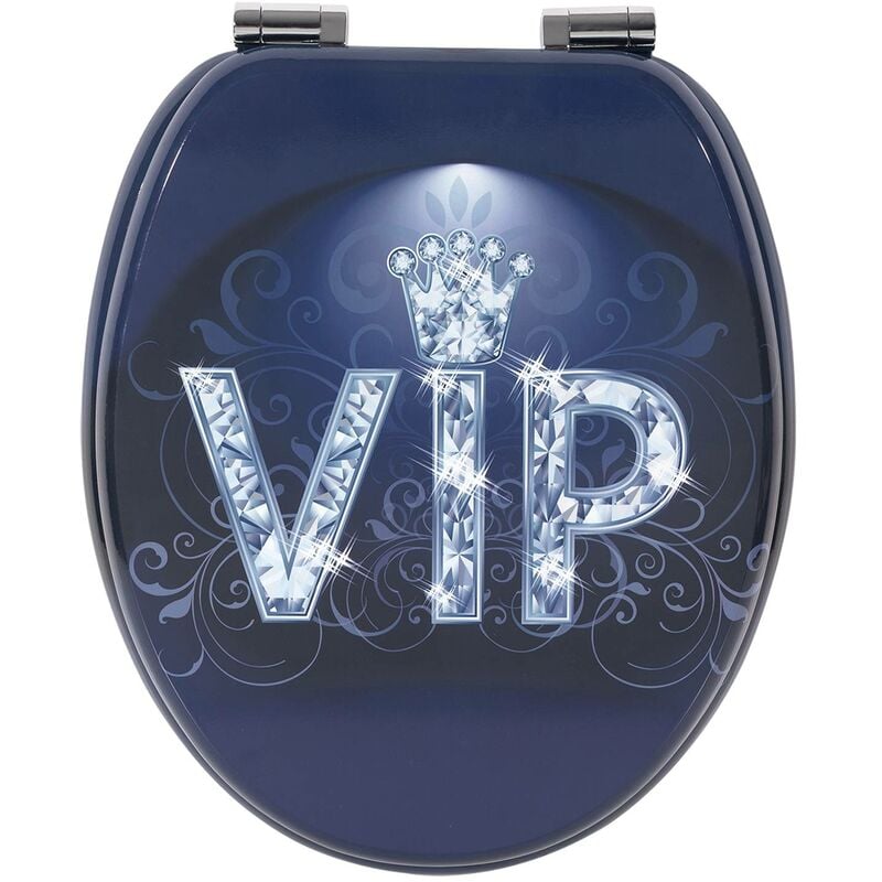 immagine 0 del prodotto woltu copriwater universale in legno sedile wc coperchio tavoletta copri wc vip argento