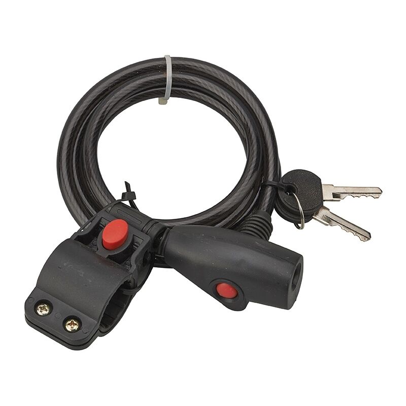 foto del prodotto antifurto twisty, cavo d acciaio, bicicletta, 8mmx1,5m, 2 chiavi thirard