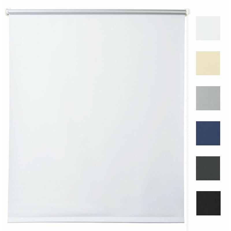 foto del prodotto woltu tenda a rullo oscurante termica isolante finestra porta senza fori bianco 80x160 cm