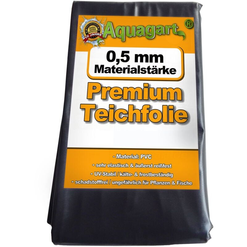 foto del prodotto fodera per laghetto pvc 12m x 6m 0,5mm nero foil per il laghetto da giardino