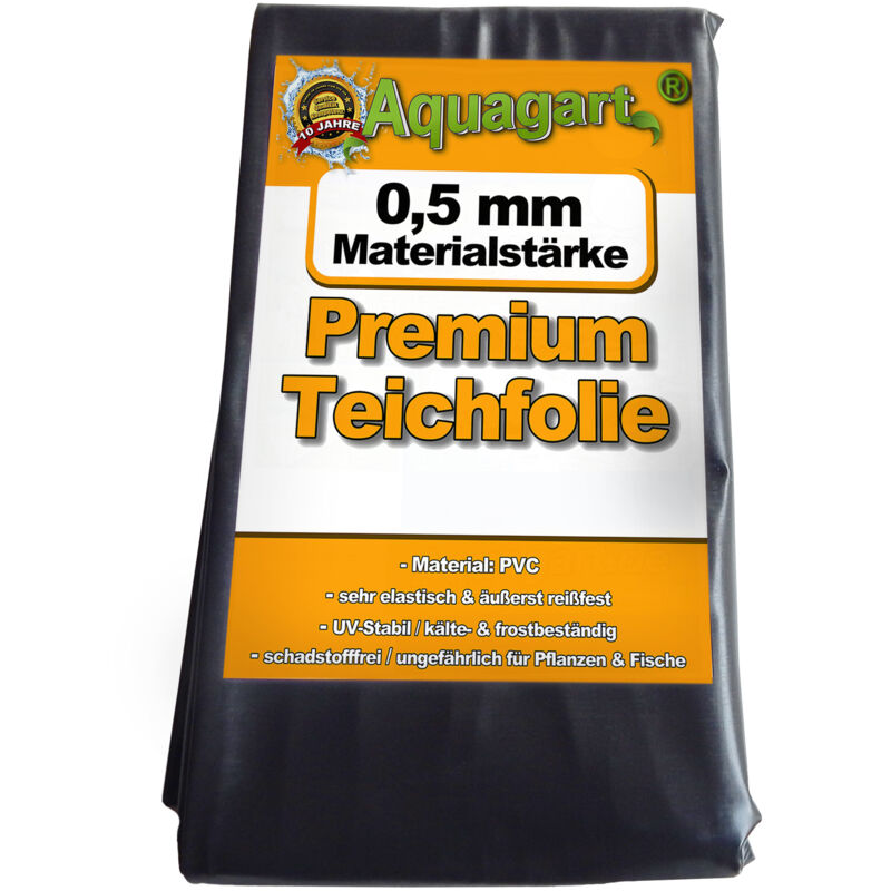 foto del prodotto fodera per laghetto pvc 10m x 8m 0,5mm nero foil per il laghetto da giardino