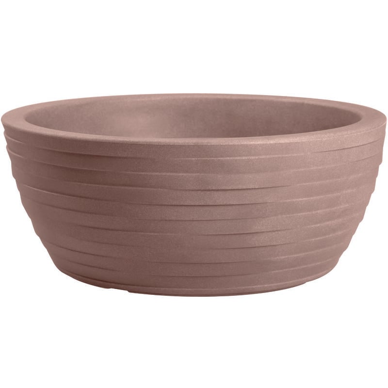 foto del prodotto vaso ciotola resina thetis elegance cm. 30 avana