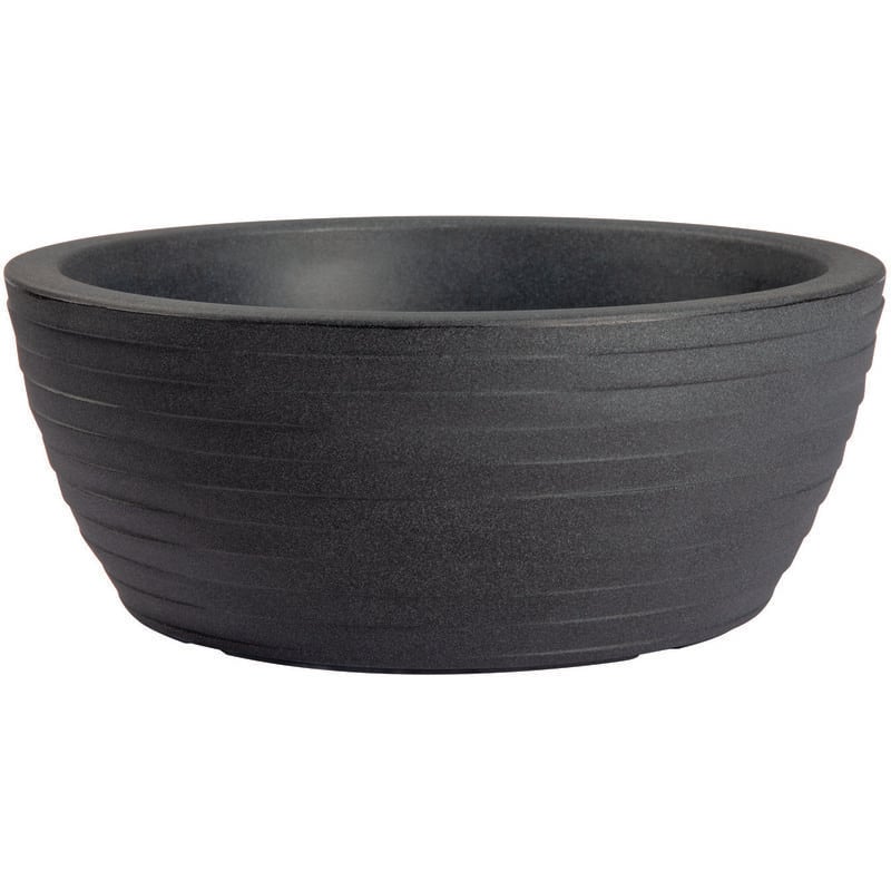 foto del prodotto vaso ciotola resina thetis elegance cm. 30 antracite