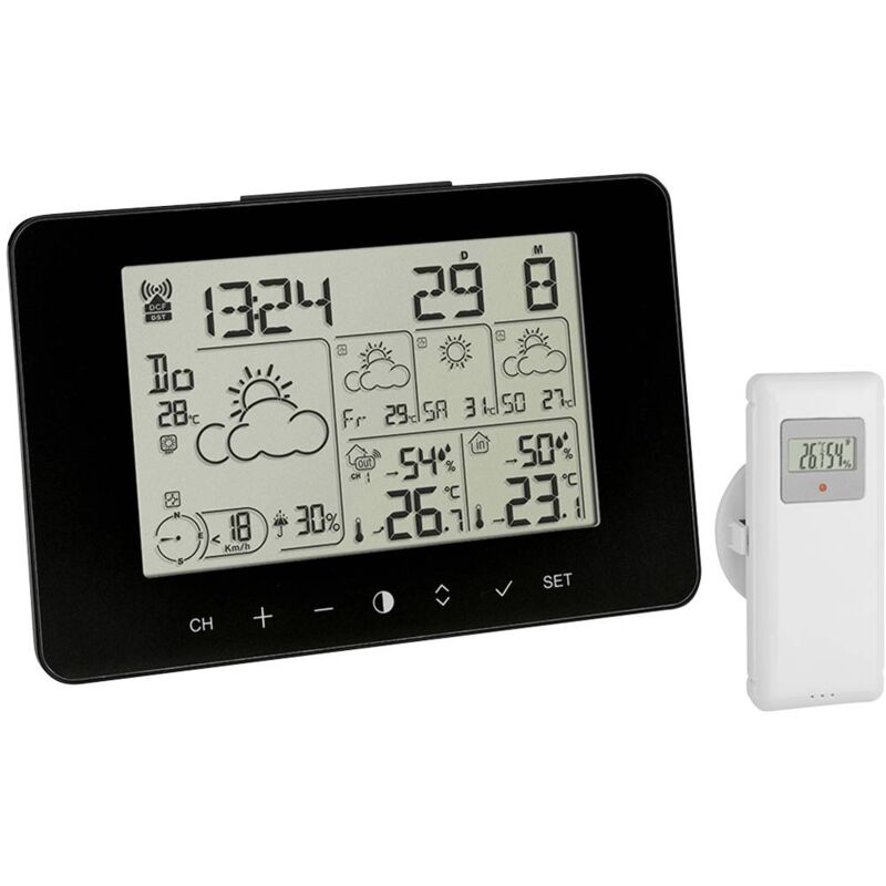 foto del prodotto 35.1156.01 stazione meteo digitale senza fili previsione per 4 giorni numero di sensori max. 3 pz. tfa dostmann