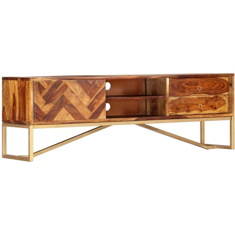 foto del prodotto vidaxl mobile porta tv 140x30x45 cm in legno massello di acacia