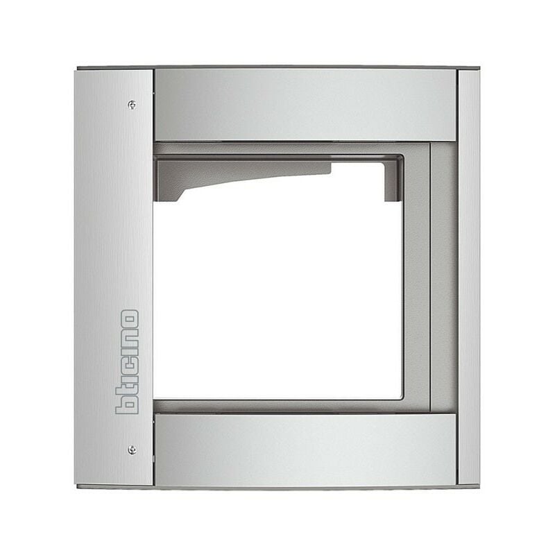 foto del prodotto 350211 - telaio supporto con cornice 1 modulo sfera new finitura allmetal - bticino