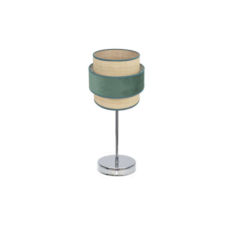 foto del prodotto senko lampada da tavolo kings 1xe14 cromo verde naturale 43x18x18 cm