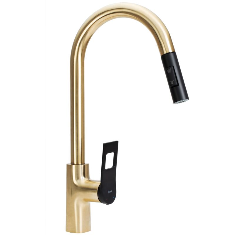 foto del prodotto rubinetto da cucina rea soul gold black