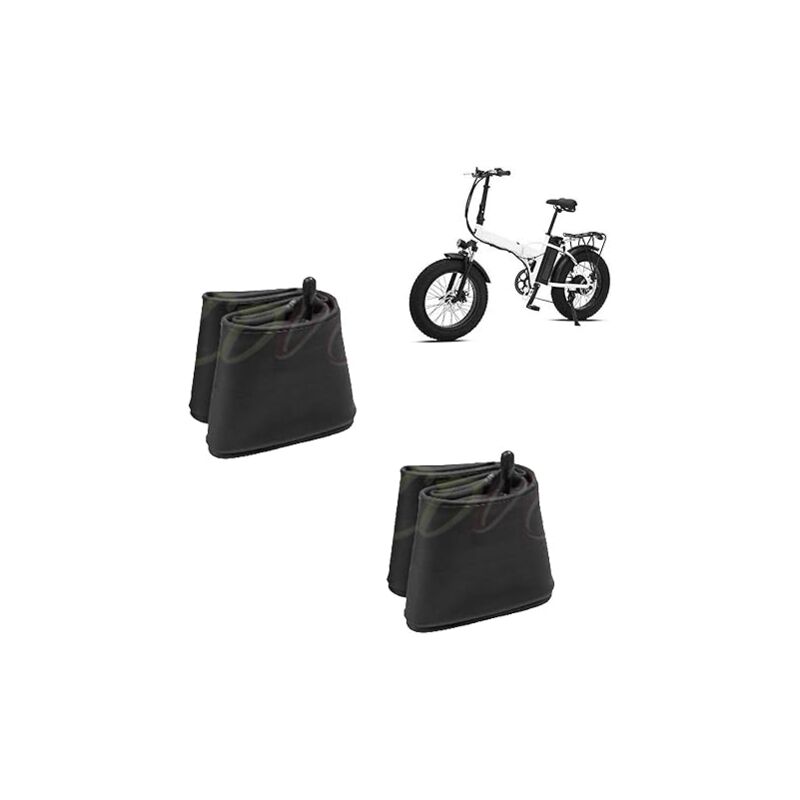 foto del prodotto 2 camere d aria 20 x 4.0 per fat bike valvola america schrader ruota mtb pneumatici e bike bici elettrica ecovelo