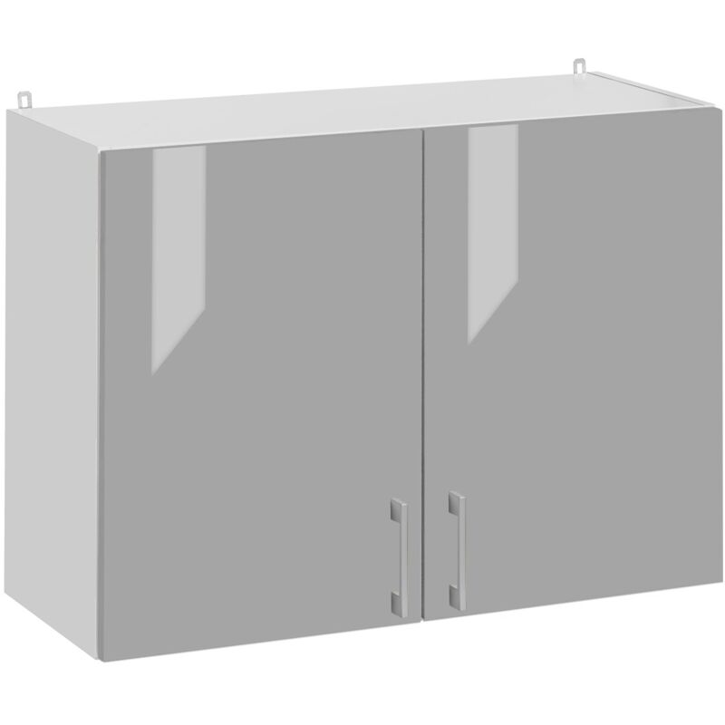 foto del prodotto mobile pensile da cucina eco grigio brillante a 2 ante l 60 cm
