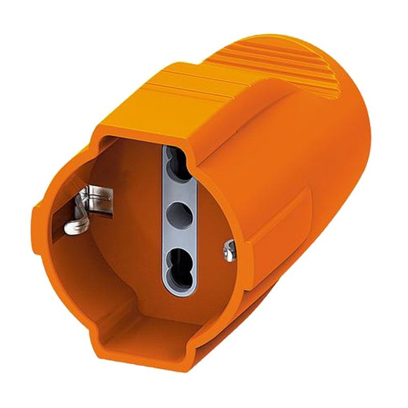 foto del prodotto presa volante standard italiano bipasso tedesco bticino arancio s2676tje