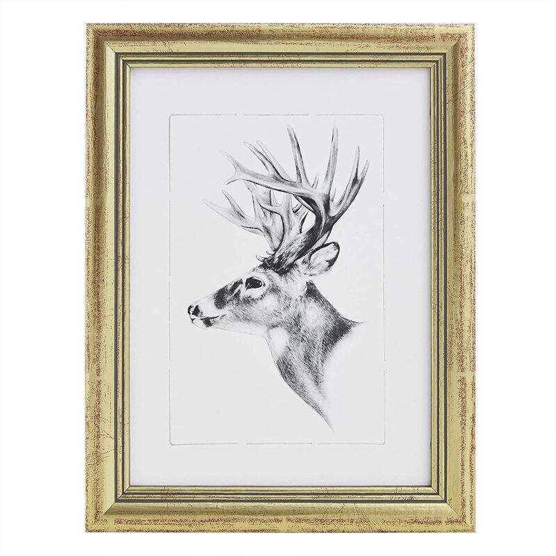 foto del prodotto woltu cornice per foto 21x29.7cm a4 in legno e vetro porta foto da parete tavolo oro