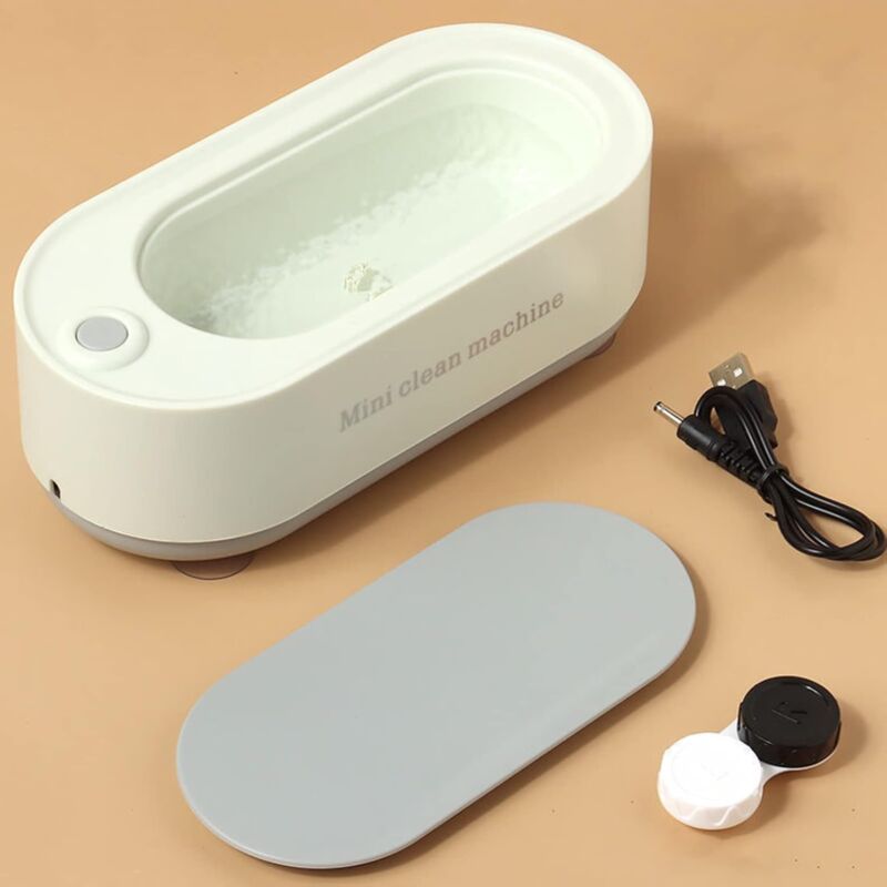 foto del prodotto 350ml professionale portatile ultrasuoni lavatrice gioielli bianco