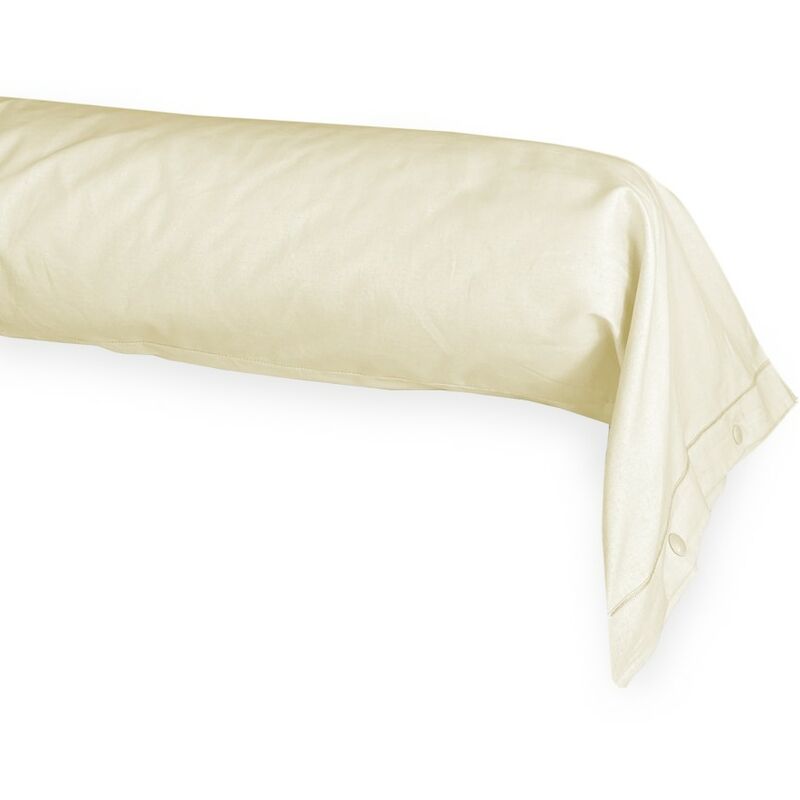 foto del prodotto tex family federa cuscino parigi cilindrica alla francese traversino tubolare made in italy giallino cm. 40x240