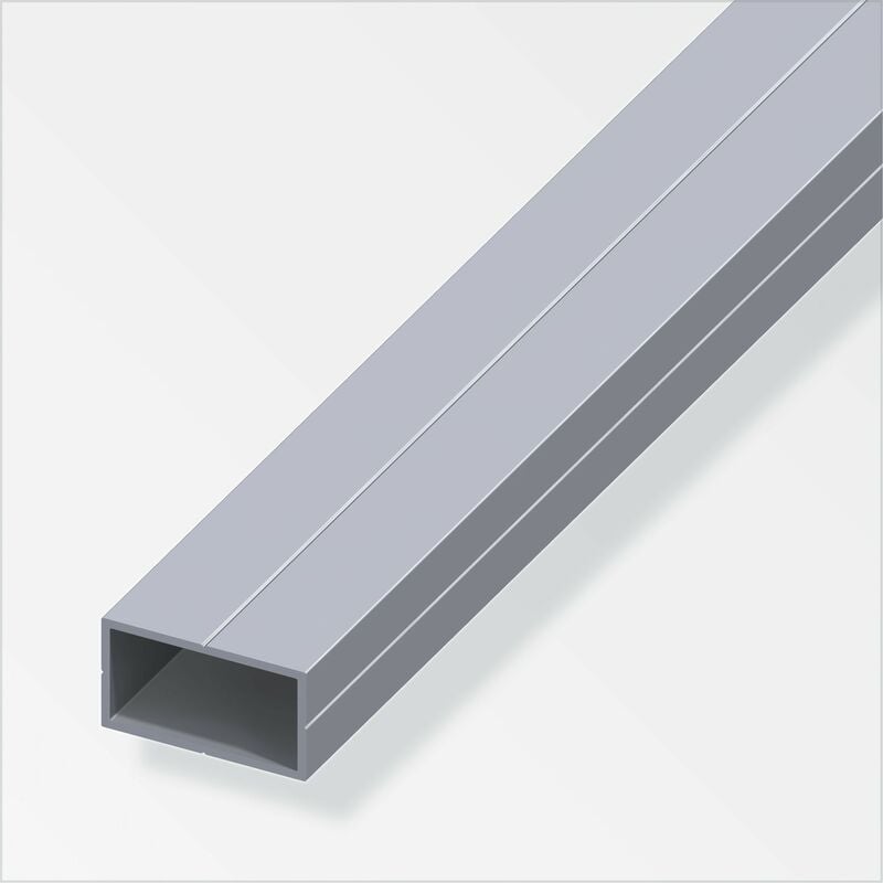 foto del prodotto tubo rettangolare 19,5x35,5 alluminio naturale 1 metro