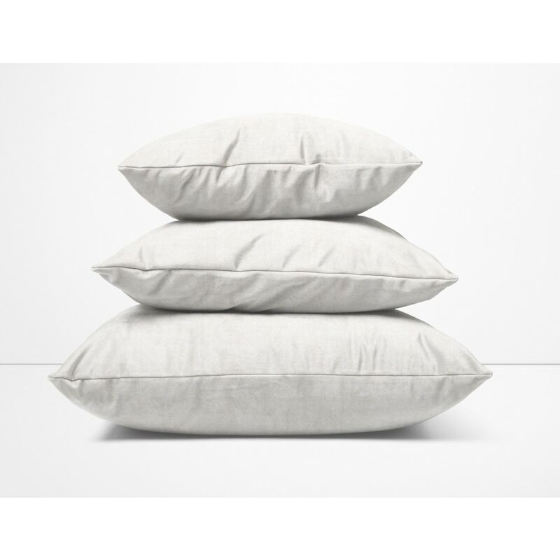 foto del prodotto cuscino arredo velvet bianco in morbido tessuto vellutato antimacchia cm. 40 50 60 made in italy cm. 60x60