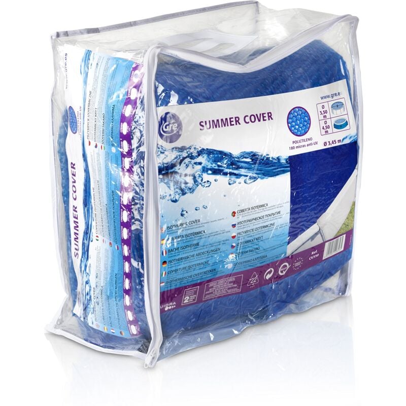 foto del prodotto copertura isotermica piscina gre diametro 350 cm