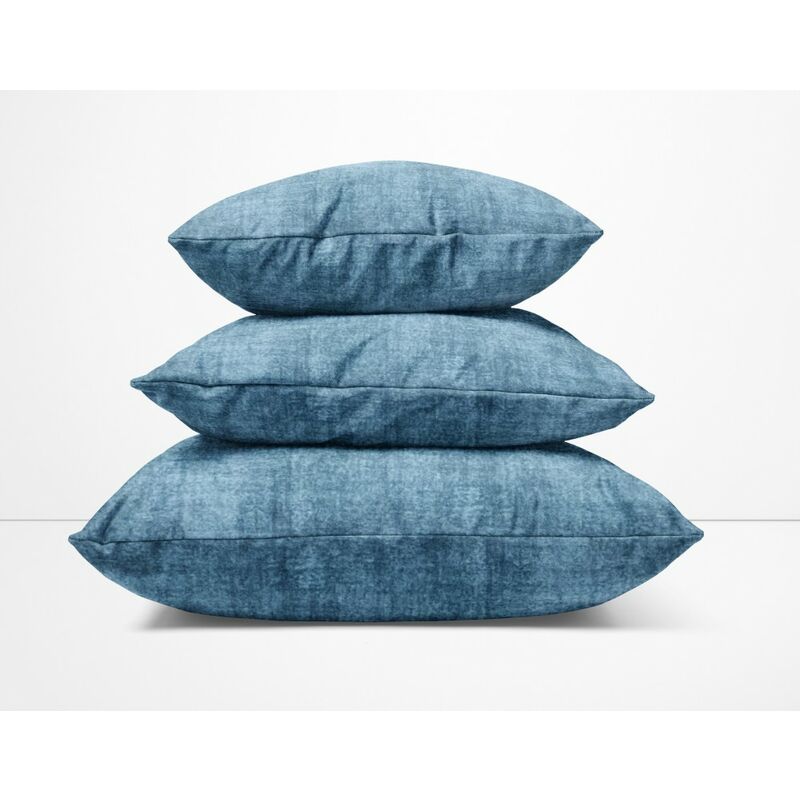 foto del prodotto cuscino arredo velvet blu in morbido tessuto vellutato antimacchia cm. 40 50 60 made in italy cm. 60x60