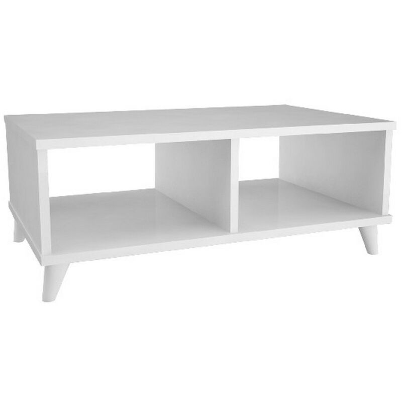 foto del prodotto tavolino victoria, truciolare melaminico, plastica, bianco, 80x50x35 cm
