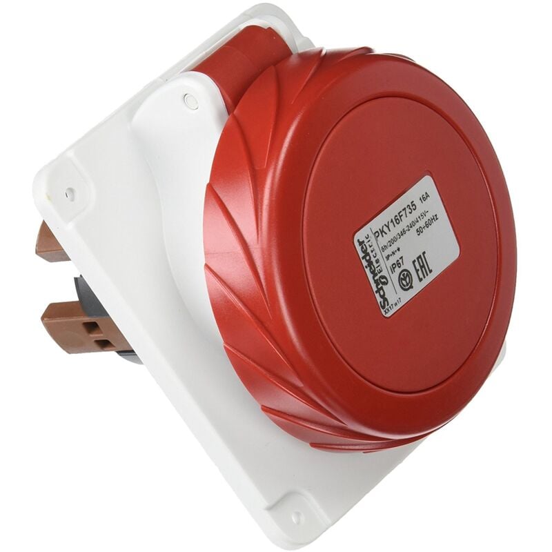 foto del prodotto presa schneider industriale incasso 3x16a nt 400v rossa pky16f735