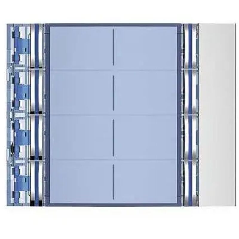 foto del prodotto 352181 frontale 8 pulsanti su colonna doppia finitura allmetal bticino